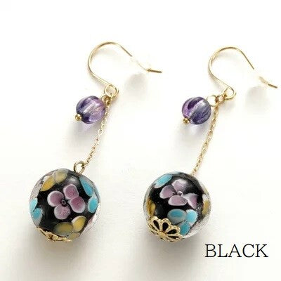 イアリング Glass bead earrings