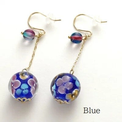 イアリング Glass bead earrings