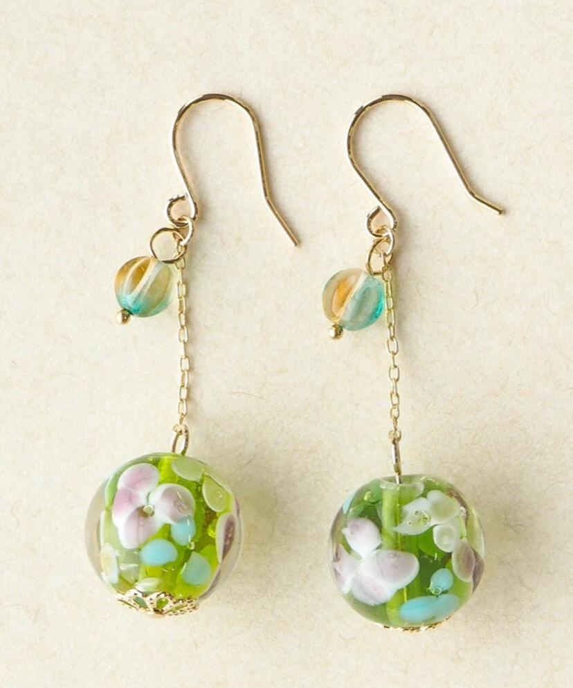 イアリング Glass bead earrings