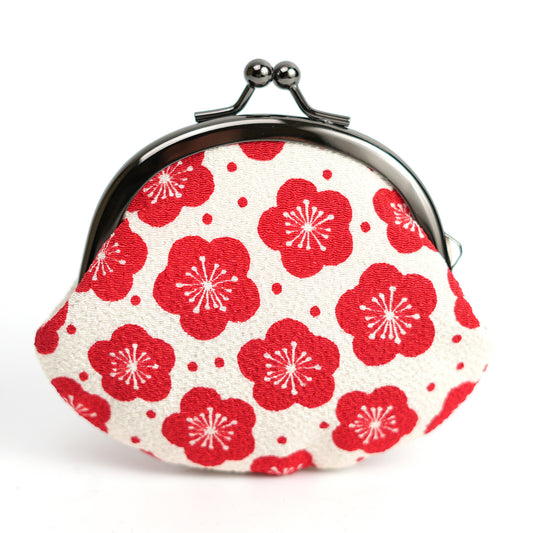 小銭入れ Yuzen Pattern Small Coin Purse - Red & White