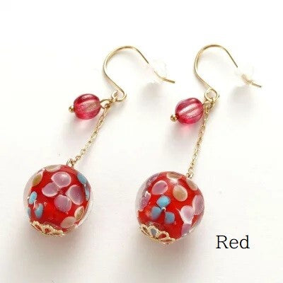 イアリング Glass bead earrings